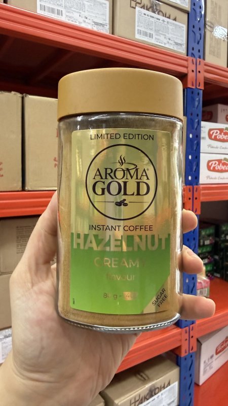 نسكافيه قهوة فورية سريعة الذوبان بنكهة البندق من "أروما غولد" خالية من السكر وزنها 80 غرام