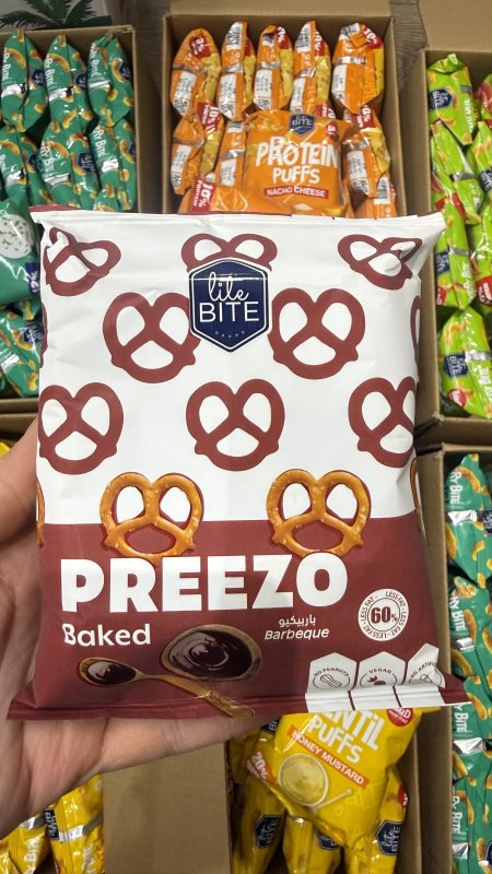 بيجلة "لايت بايت بريزو" مخبوز بالفرن نكهة باربيكيو وزنه 50 غرام