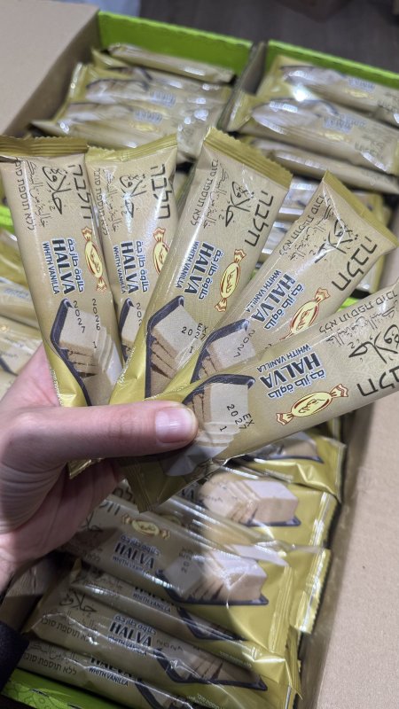 5 حبات حلاوة بطعم الفانيلا خالي من السكر وزنها 50 غرام