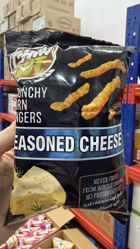 شيبس مقرمشات "فاير فينجرز" (Fire Fingers) من شيل آوت (Chill Out) بنكهة الجبنة وزنه 60 غرام