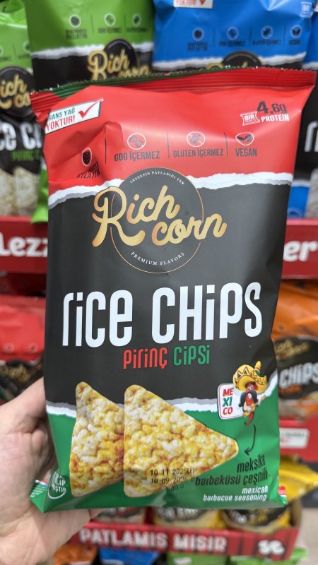 شيبس تورتيلا رايس كيك بنكهة الباربكيو وزنه 80 غرام