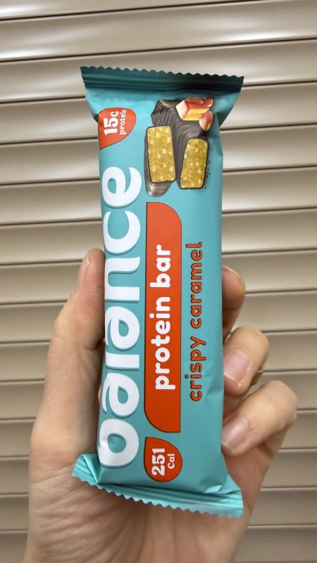 بروتين بار Balance بنكهة الكراميل المقرمش (Crispy Caramel ) وزنه 70 غرام