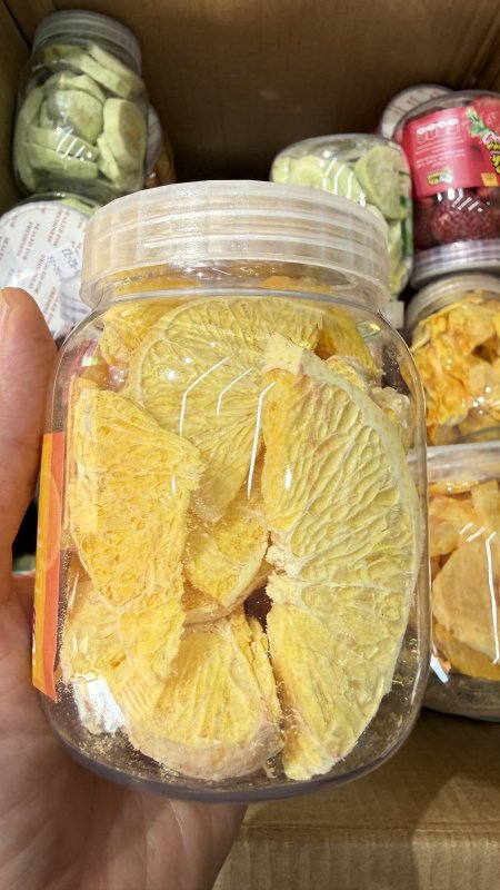 حمضيات مجفف بالتبريد مقرمشة خالي من السكر وزنها 70 غرام