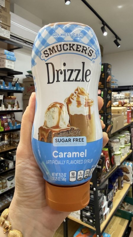 سيروب الكراميل الخالي من السكر سموكرز دريزل (Smucker's Drizzle Sugar Free Caramel Flavored Syrup)