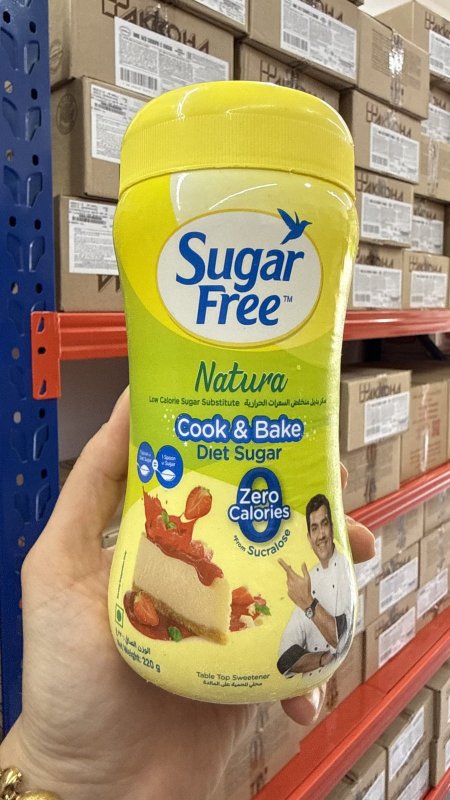 بديل السكر الصحي مُحلي ( Sugar Free) خالي السعرات الحرارية وزنها 220 غم