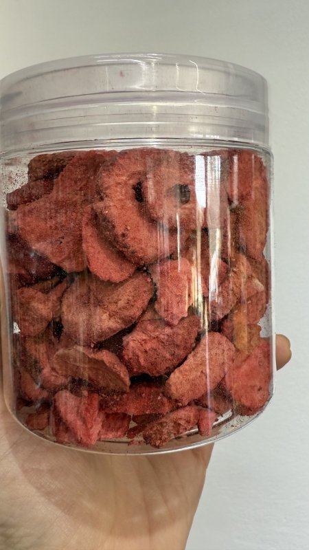 فراولة مجففة بالتبريد مقرمشة صحية ١٢٠ غرام🍓🍓
