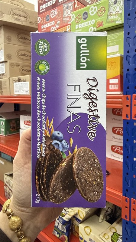 بسكويت جولون رقائق الشوفان مغطى بشوكولاتة الدارك الغامقة مع البلوبري  وزنه 150غرام