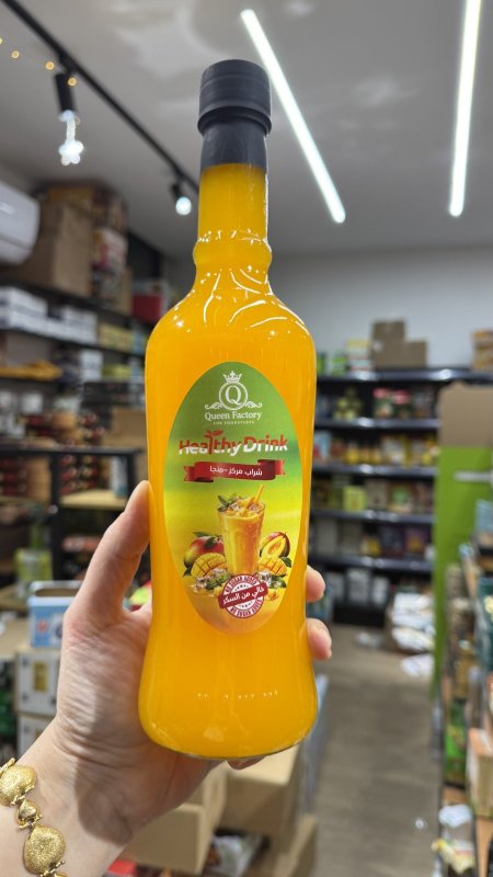 شراب مركز بطعم المانجا خالي من السكر وخالي من السعرات الحرارية وزنها 1 لتر