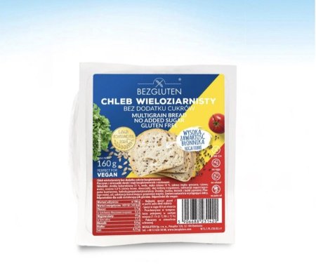 خبز توست مع خليط حبوب الكتان النباتي بدون سكر خالي من الجلوتين وزنها 160 غم