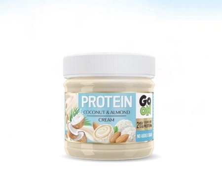 زبدة جوز الهند واللوز المحمص فيها 21% بروتين بدون سكر خالي من زيت النخيل وزنها 180غم