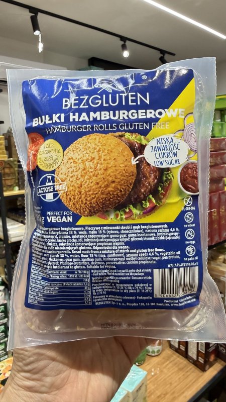 خبز برجر خالي من الجلوتين وزنها 130 غم