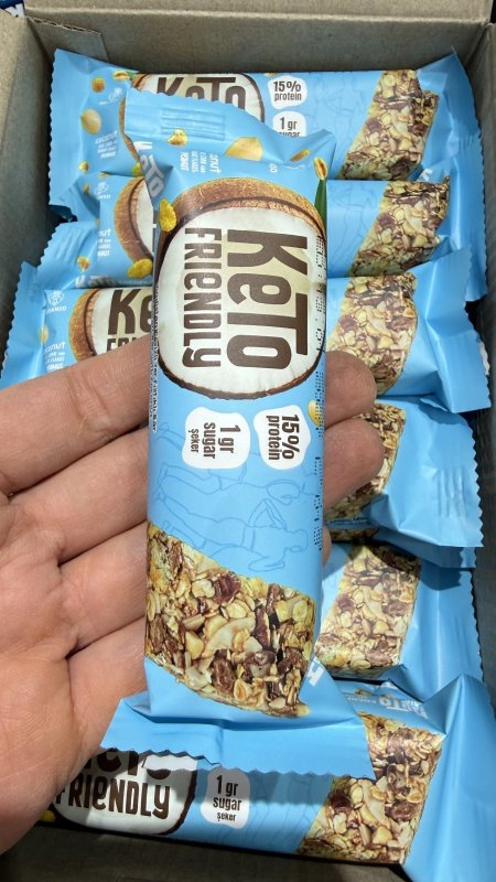 كيتو بار بالجوز الهند والفول السوداني وزنه 30 غرام