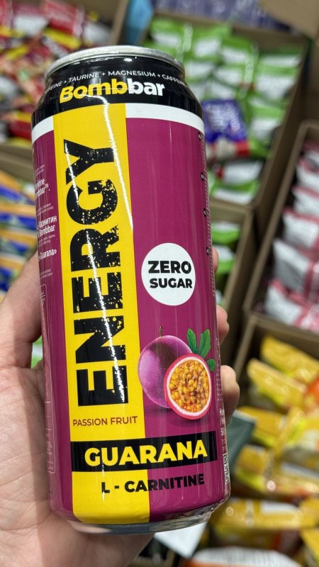 مشروب طاقة (GUARANA) الكارنتين بنكهة المسفلورا بدون سكر غني بالمغنيسيوم والكافيين والتورين وزنه 500 مل