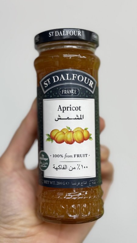 مربى المشمش Apricot طبيعي 100% خالي من السكر وزنه 284 غرام