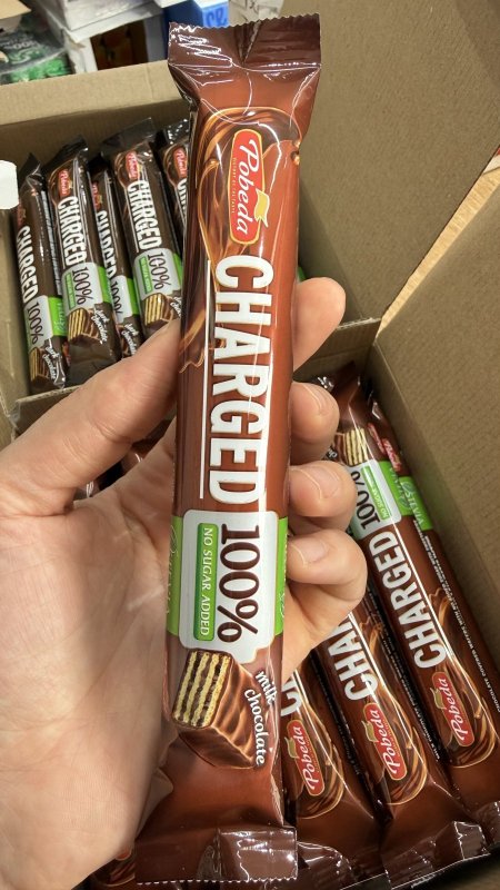 ويفر بوبيدا بالشوكولاتة بالحليب روسية خالية من السكر وزنها 45غرام