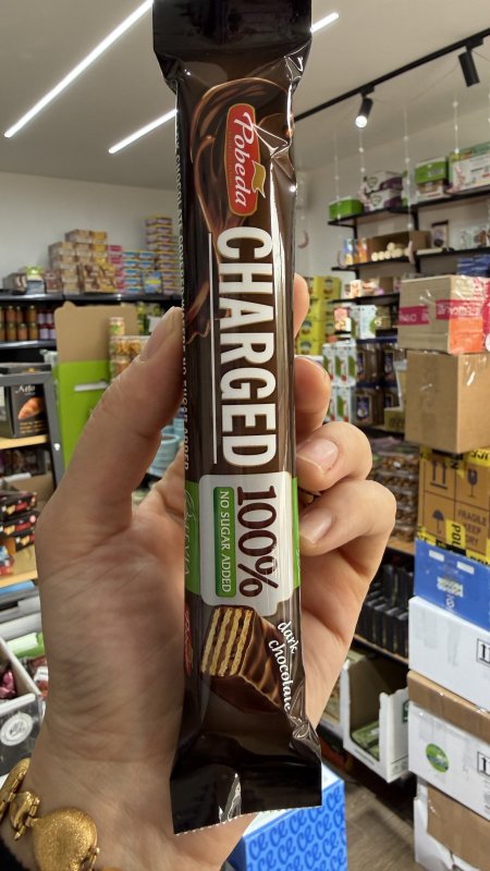 ويفر بوبيدا بالشوكولاتة دارك روسية خالية من السكر وزنها 45غرام