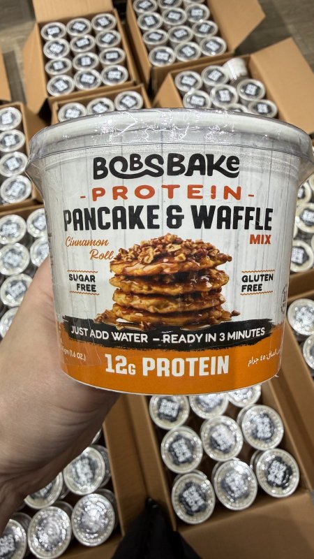 بان كيك ووافل بطعم السينابون القرفة عالي البروتين وخالي من السكر والجلوتين وزنها 45غرام