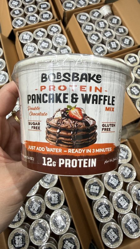 بان كيك ووافل بطعم دبل شوكولاته عالي البروتين وخالي من السكر والجلوتين وزنها 45غرام