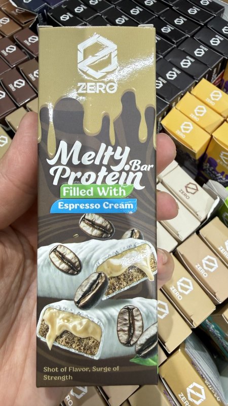 بروتين بار zero زيرو شوكولاته نكهة اسبريسو عالي البروتين وخالي من السكر وزنه 50غرام