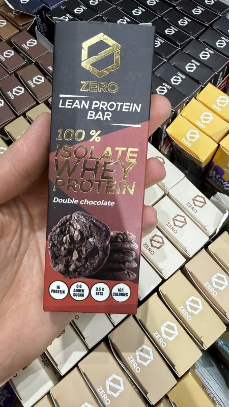 بروتين بار zero زيرو دبل شوكولاته عالي البروتين وخالي من السكر وزنه 50غرام