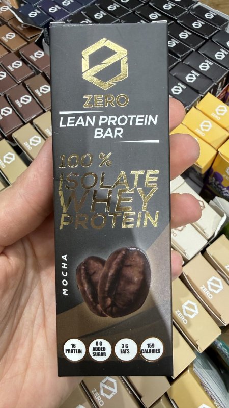 بروتين بار zero زيرو شوكولاته نكهة قهوة الموكا عالي البروتين وخالي من السكر وزنه 50غرام