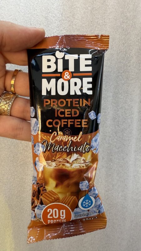 قهوة بروتين كاراميل protein iced coffee وزنه 33غرام