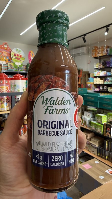 صوص صلصة الباربيكيو الأصلية من Walden Farms صحية بدون سكر زيرو سعرات حرارية وزنها 355 غرام