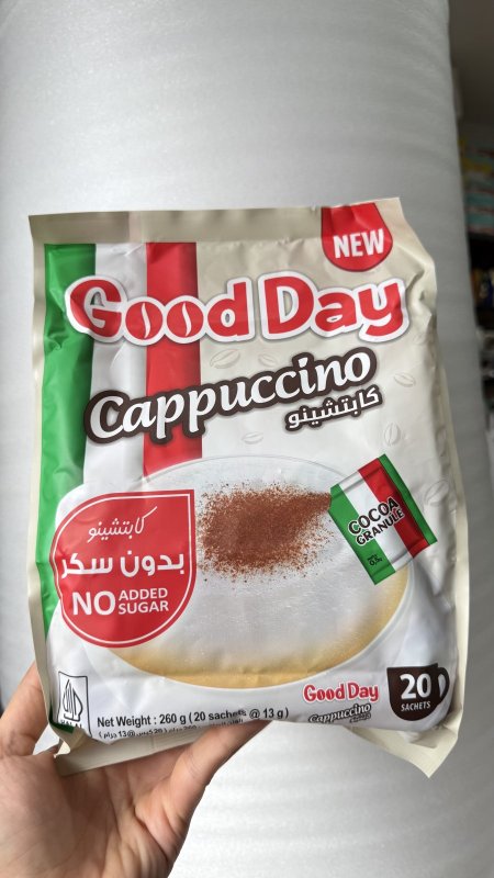 كابتشينو Good day خالي من السكر دايت فيه 20 كيس