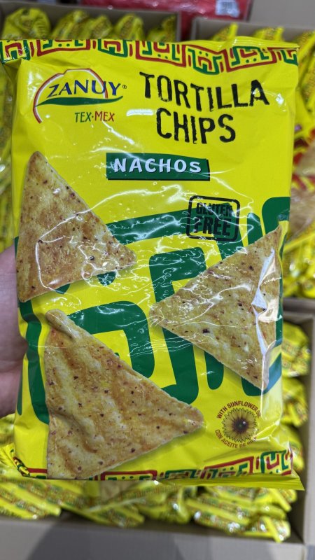 شيبس رقائق تورتيلا نكهة الناشوز الكلاسيكية (Nachos) Zanuy خالي من الجلوتين وزنه 200 غرام
