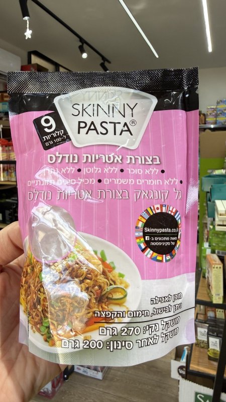 باستا - نودلز الكونجاك (Skinny Pasta - Noodles Shape) وزنه 200 غرام