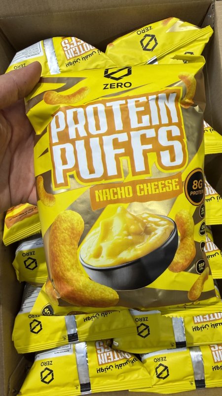 شيبس بمبا بروتين بافس (Protein Puffs) بنكهة جبنة الناتشو (Nacho Cheese)ZERO وزنه 40 غرام