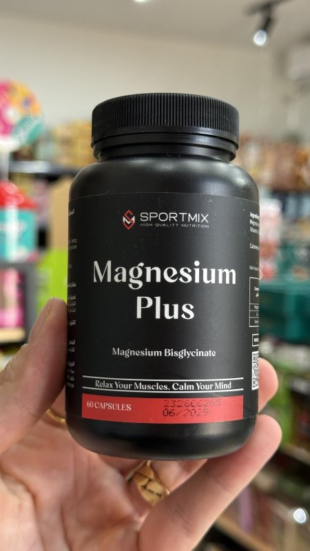 سبورت مكس- Magnesium Plus مكمل المغنيسيوم فيها 60 كبسولة