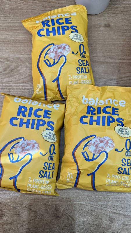 3 أكياس Balance شيبس رايس ارز بالملح خالي من الجلوتين وزن الواحد  70غرام
