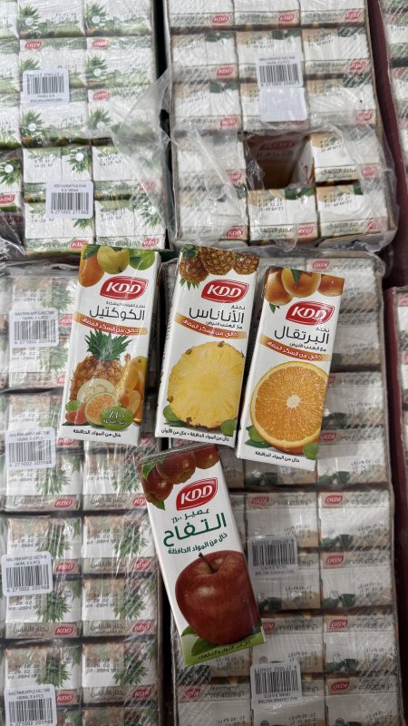 عصير طبيعي 100% خالي من السكر وزنه 180 مل