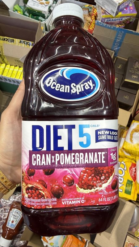 مشروب أوشن سبري دايت كرانبيري ورمان (Ocean Spray Diet Cranberry Juice Drink) وزنه 2 لتر