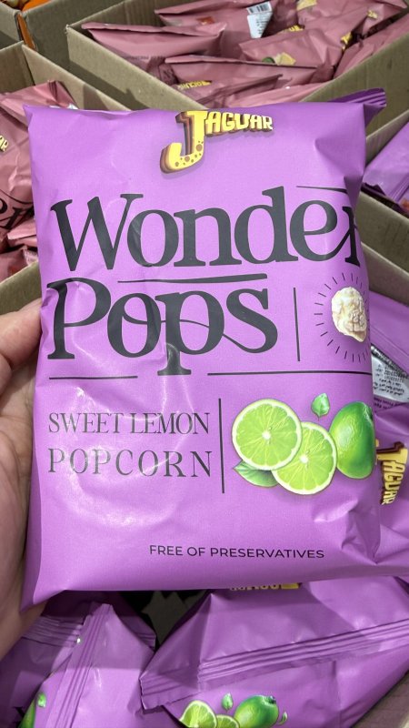 فشار بنكهة الليمون "Wonder Pops" خالي من الجلوتين وزنه 70 غرام