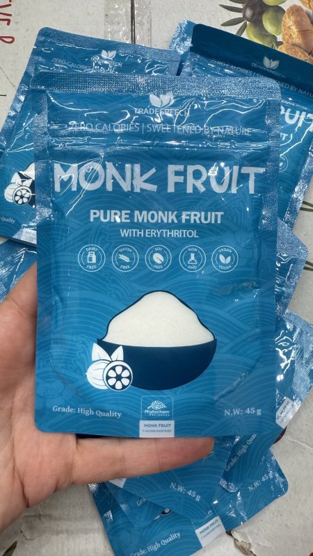 سكر مونك فروت Monk Fruit بديل السكر الصحي وزنه 45 غرام