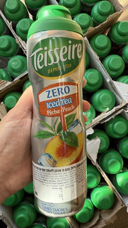 Teissire شراب مركز بطعم ايس تي خوخ  بدون سكر 600مل🍑🍑