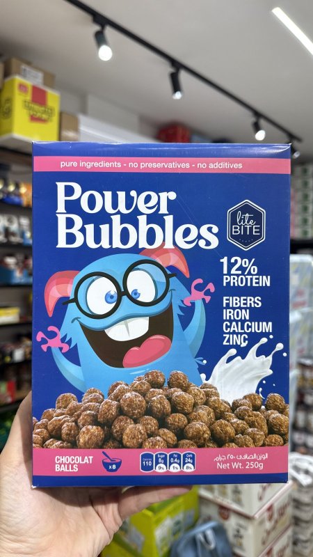 كورنفلكس كرات الشوكولاته عالي البروتين والحديد والكالسيوم والزنك والالياف بدون سكر مضاف وزنه 250 غرام