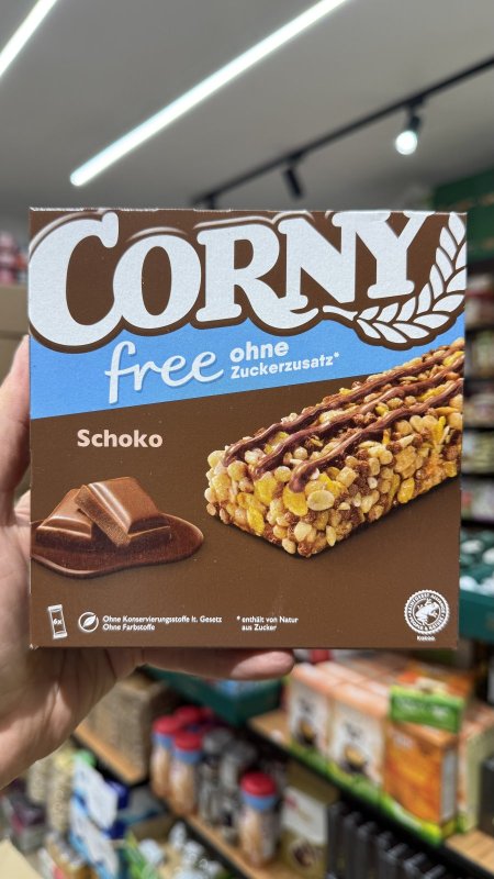 كورني الشوفان free بالشوكولاته الحليب خالي من السكر وزنها 120 غم