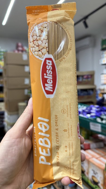 معكرونة اسباغتي عضوية مصنوعة من الحمص وزنها 400 غرام