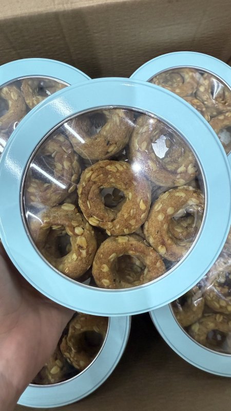 معمول الشوفان بالتمر دايت خالي من السكر علبة حديد