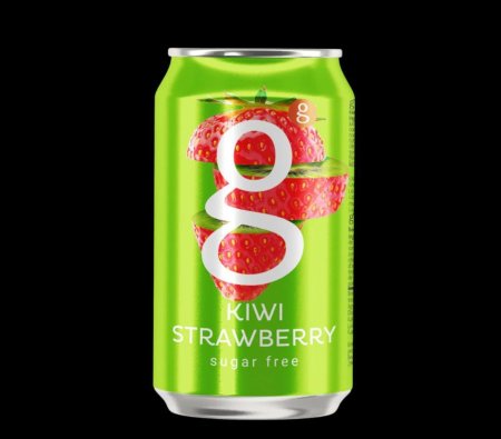 مشروب غازي g بطعم الفراولة والكيوي دايت بدون سكر سعته 300مل