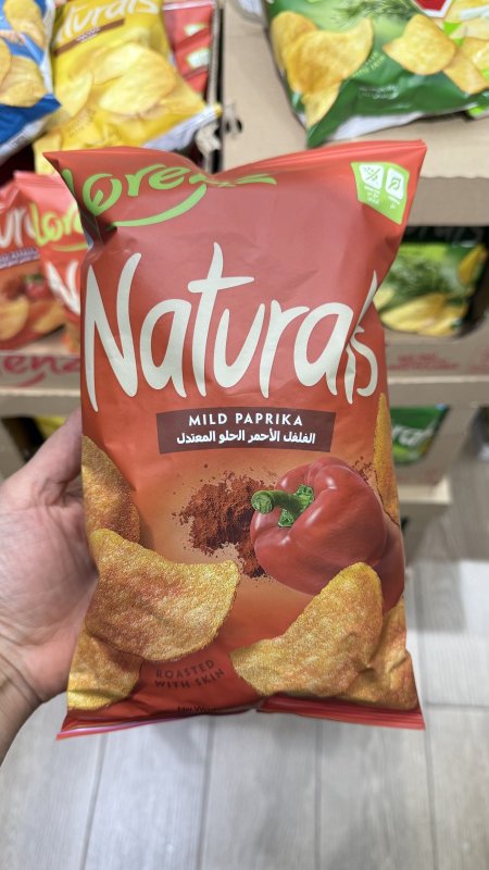 شيبس لورنس بطاطا بطعم بابريكا الفلفل الاحمر الحلو وزنه 100غرام