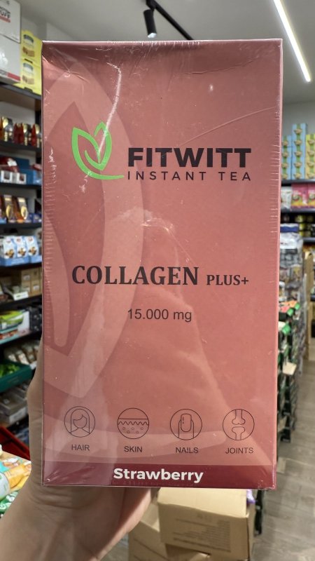 كولاجين بلس+ Collagen plus بطعم التوت بقوة 15000mg  العلبة فيها 30 كيس