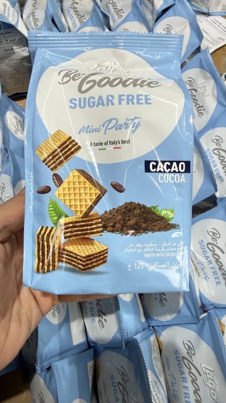 Lago قطع ويفر بشوكولاتة الكاكاووو – بدون سكر مضاف وزنه 125غرام